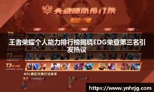 王者荣耀个人能力排行榜揭晓EDG荣登第三名引发热议